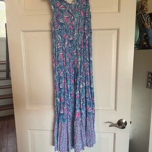 Lilly Pulitzer Vibrant Blue and Pink Dress